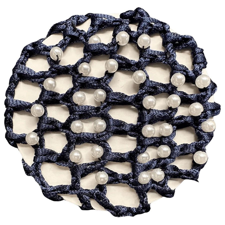Hamag Crocheted Hair Bun Net with Pearls