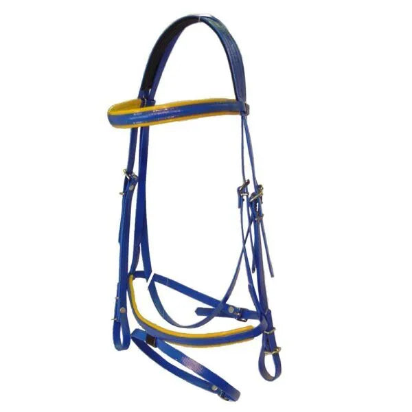 PVC Bridle Head Stainless Steel Fluro Green Cob