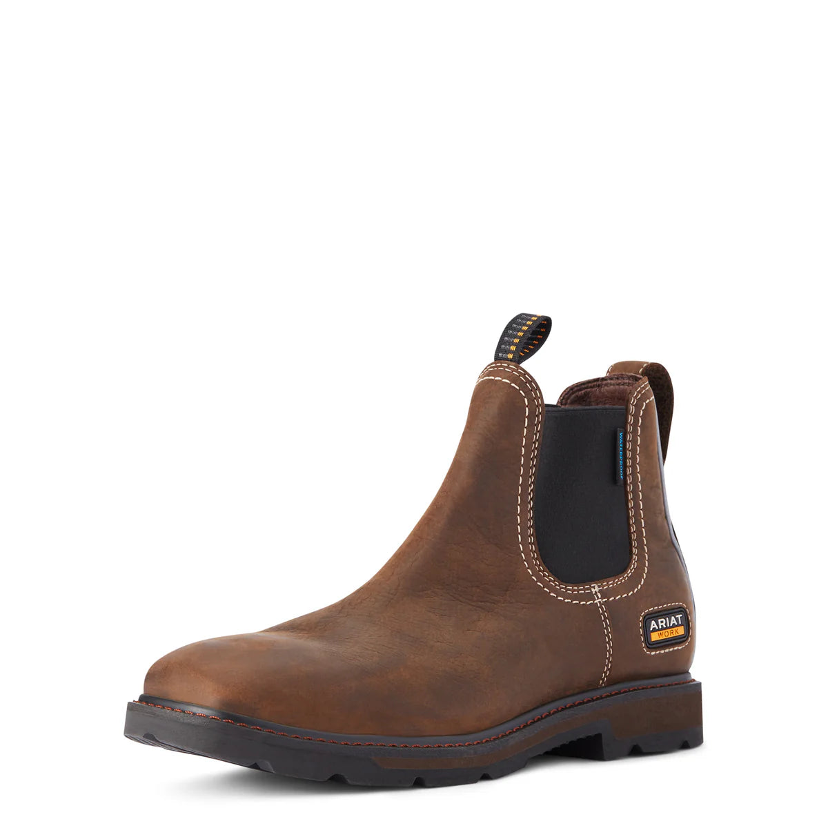 Ariat Men's Groundbreaker Chelsea Waterproof Wide Square Toe Work Boot