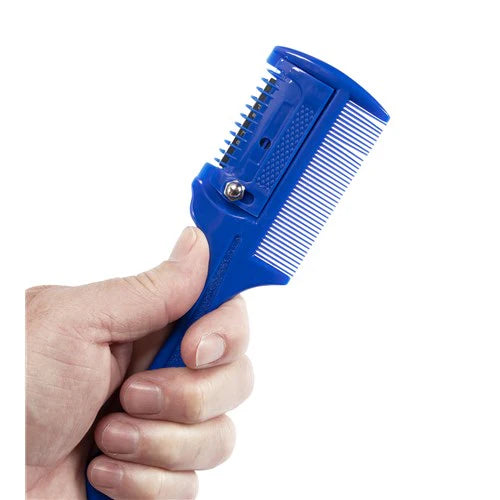 Showmaster Thinning Razor w/Comb Blue