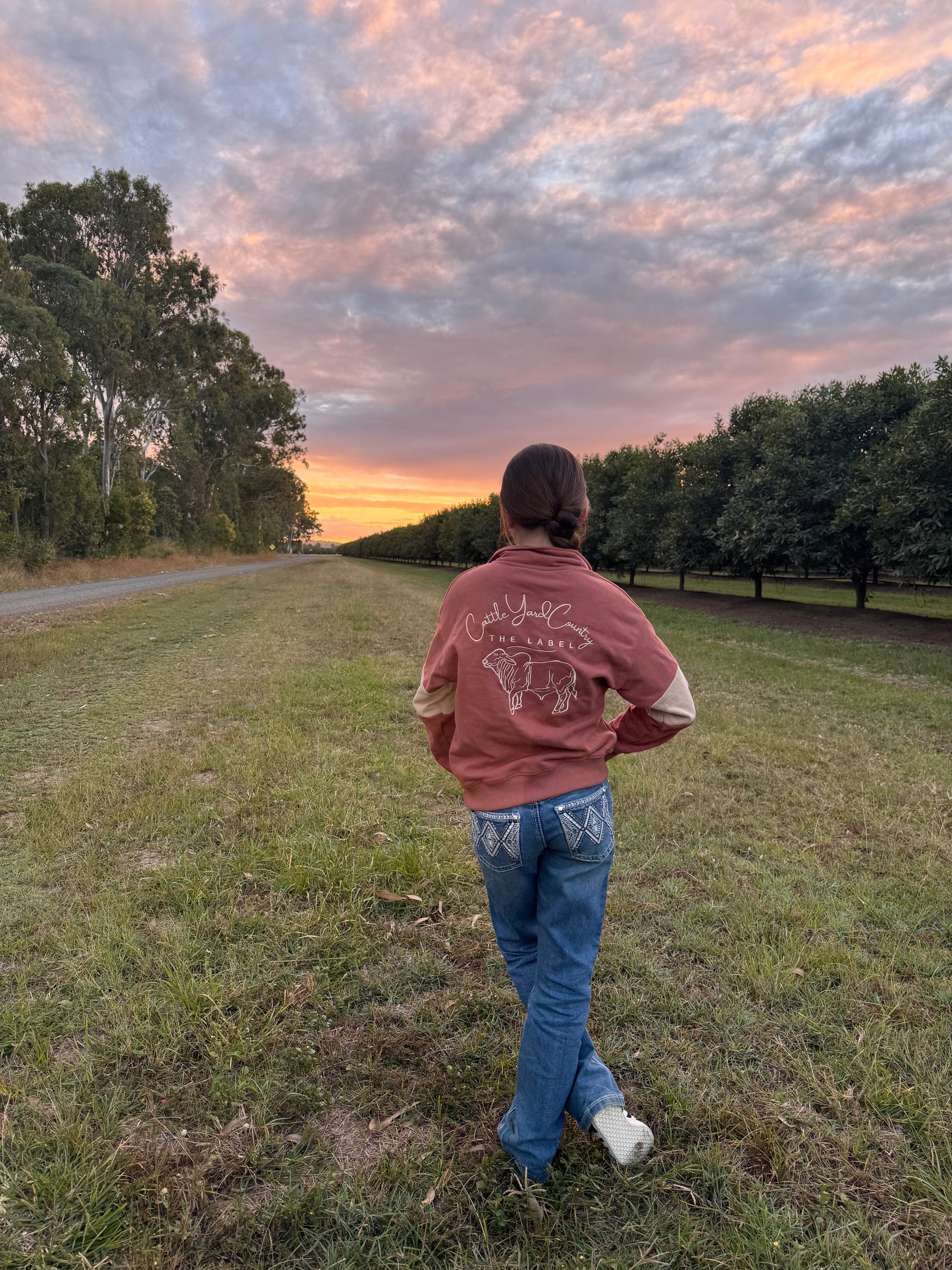 Cattle Yard Country Rust Zip Jumper Adults