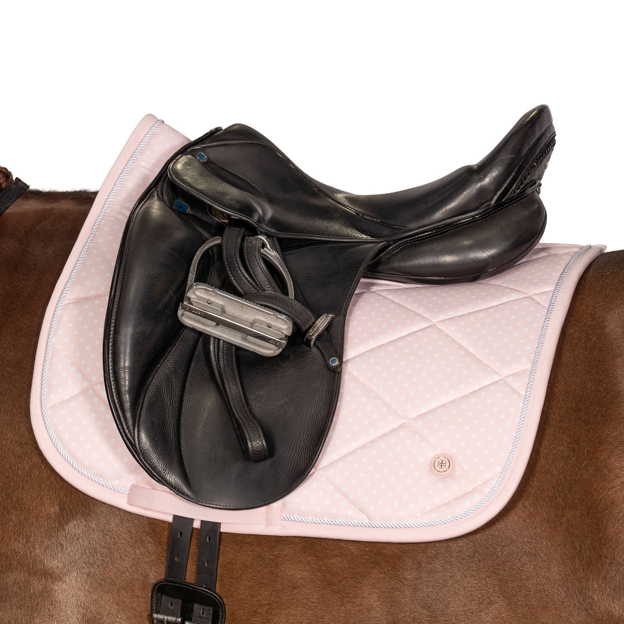 Lara Tweedie Pink Polka Dot Saddle Pad