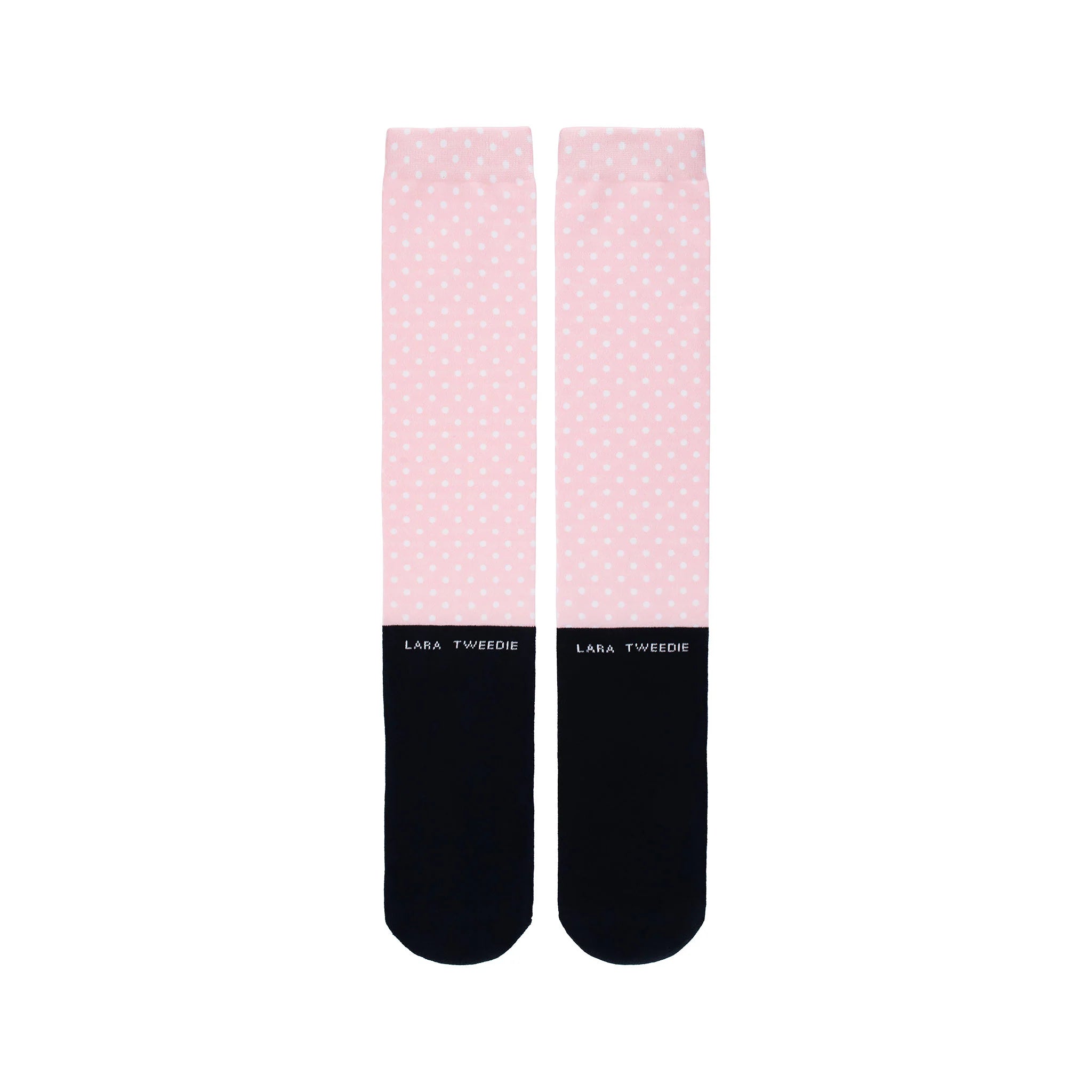 Lara Tweedie Pink Polka Dot Riding Socks