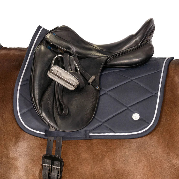 Lara Tweedie Navy and White Saddle Pad