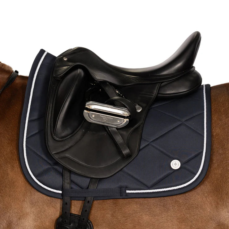 Lara Tweedie Navy and White Saddle Pad