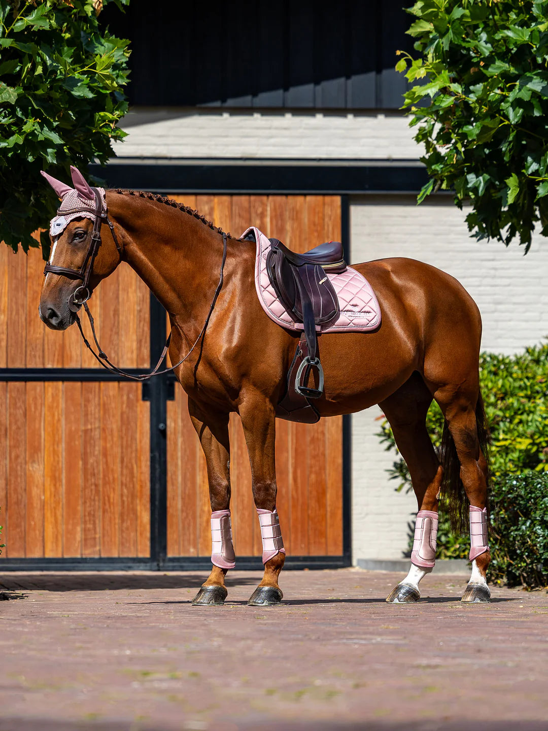 Equestrian Stockholm Fly Hood Pink