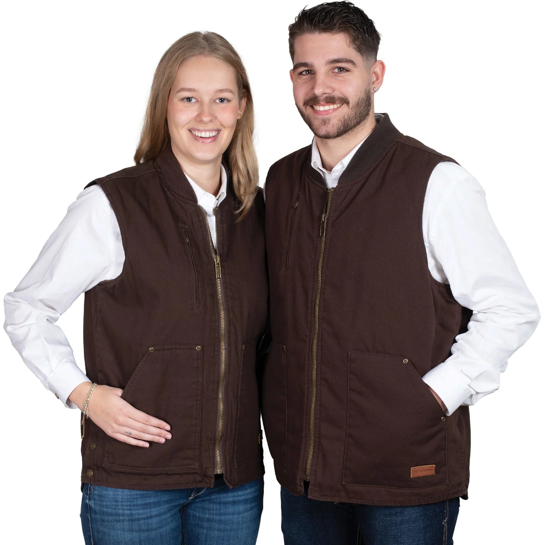 Just Country Diamantina Sherpa Vest Chocolate