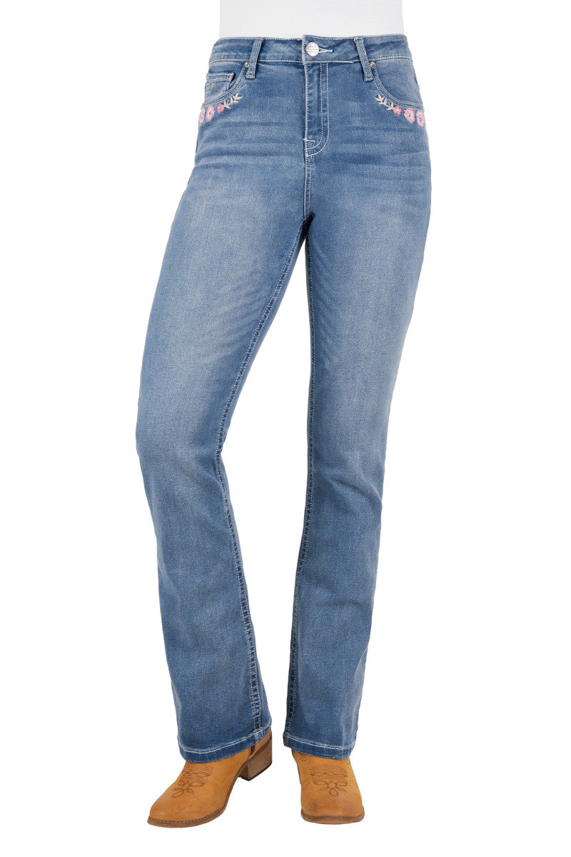 Pure Western Women's Flora Hi Rise Jean 32" Leg