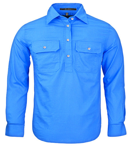 Pilbara Kids Closed Front Long Sleeve Shirt