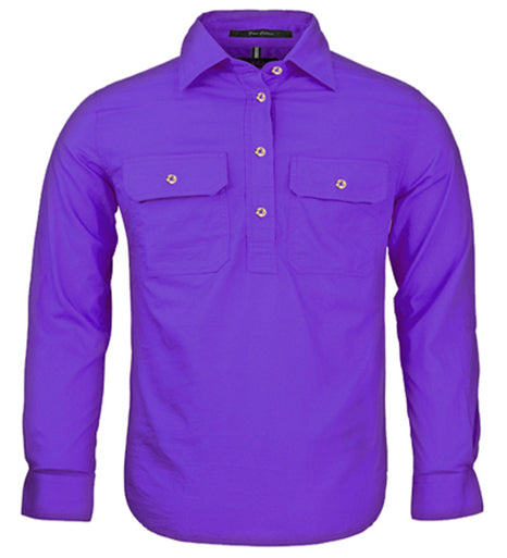 Pilbara Kids Closed Front Long Sleeve Shirt