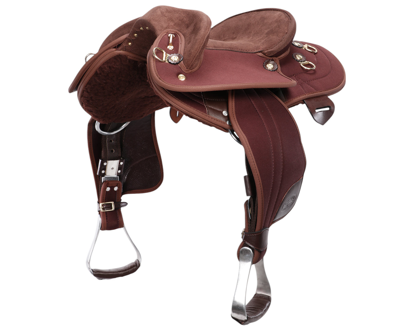Ord River Synthetic Junior Half Breed Saddle 13" - Brown