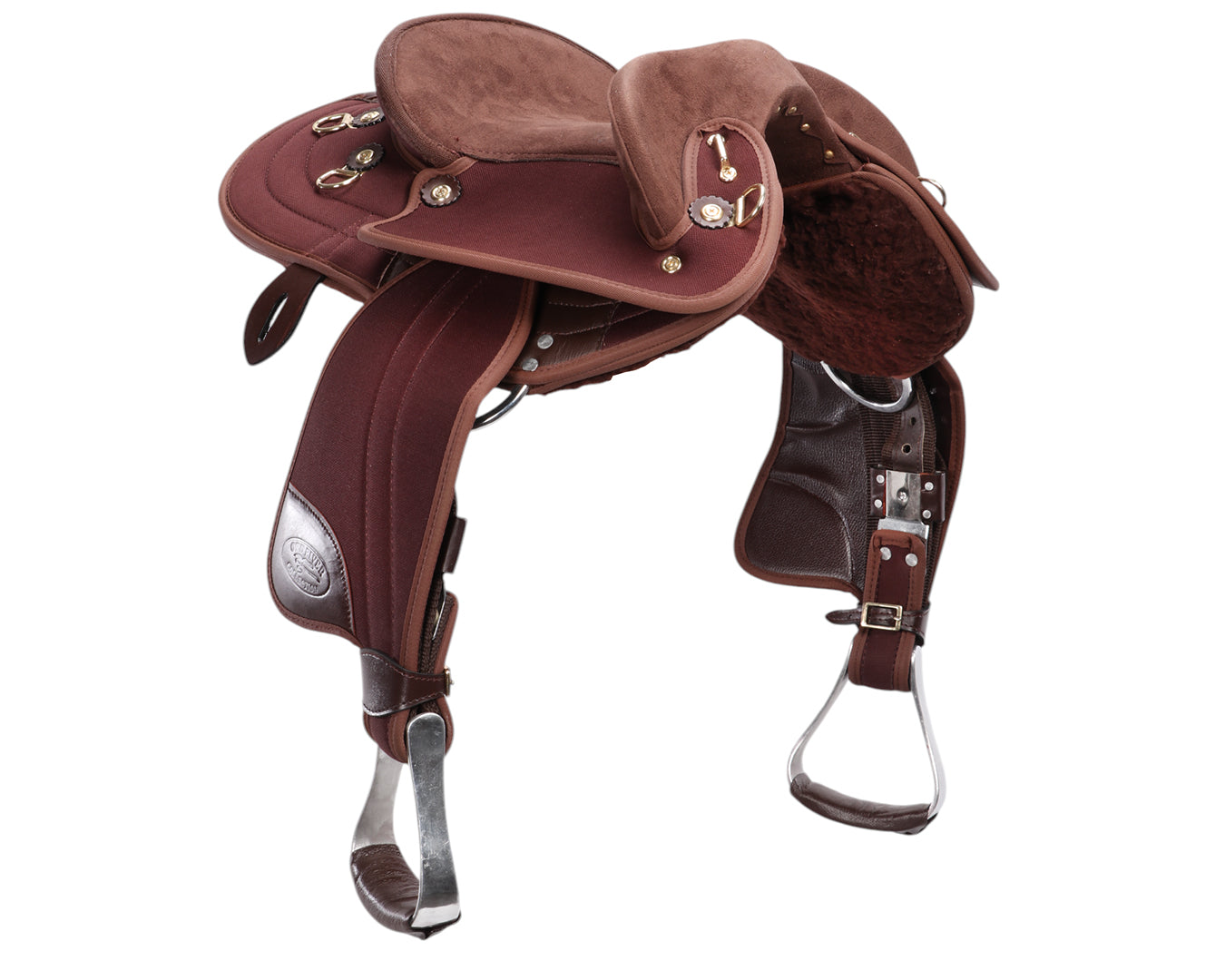 Ord River Synthetic Junior Half Breed Saddle 13" - Brown