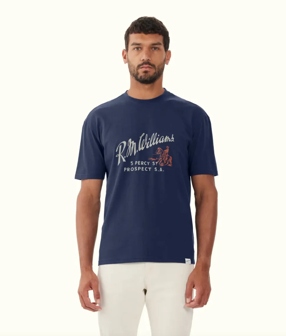 RM Williams Scotts Head T-Shirt Dark Navy