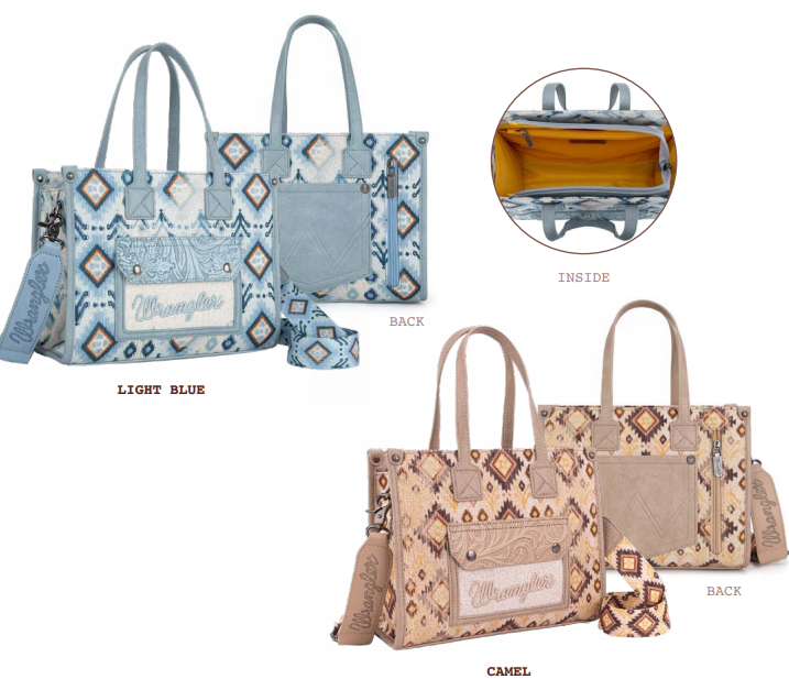 Wrangler Aztec Crossbody Tote Bag