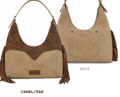 Wrangler Tooled Fringe Shoulder Bag