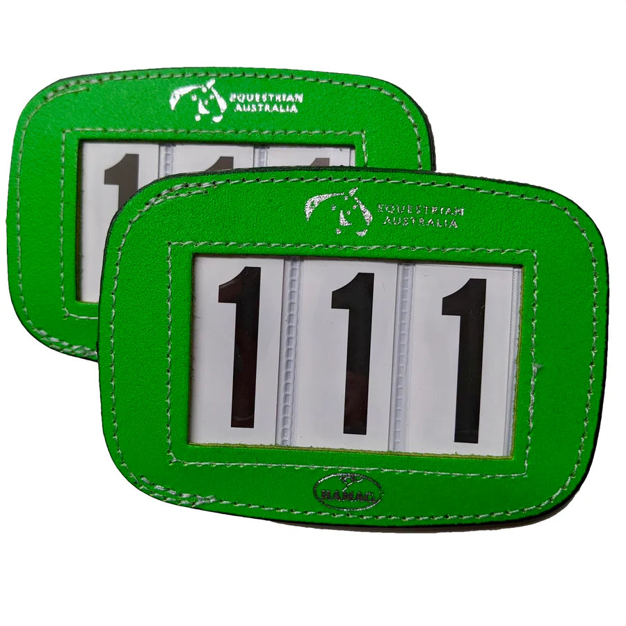 Equestrian Australia Stallion Hamag™ Leather Halter Number Holders (Pair)