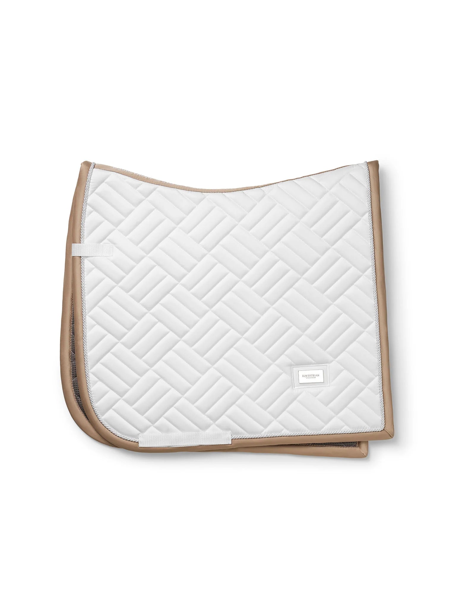 Equestrian Stockholm Dressage Saddle Pad Modern White Sand