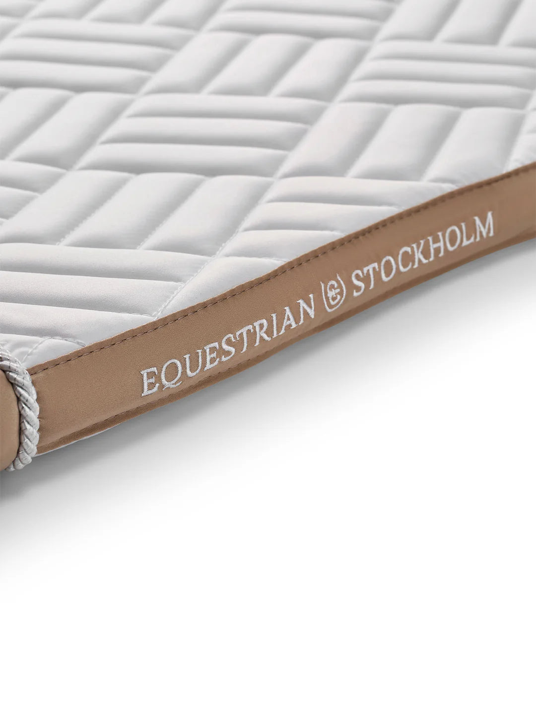 Equestrian Stockholm Jump Saddle Pad Modern White Sand