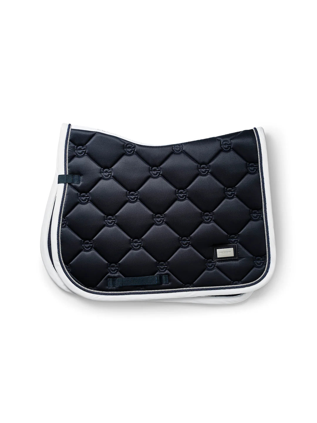 Equestrian Stockholm Jump Saddle Pad Midnight White Edge