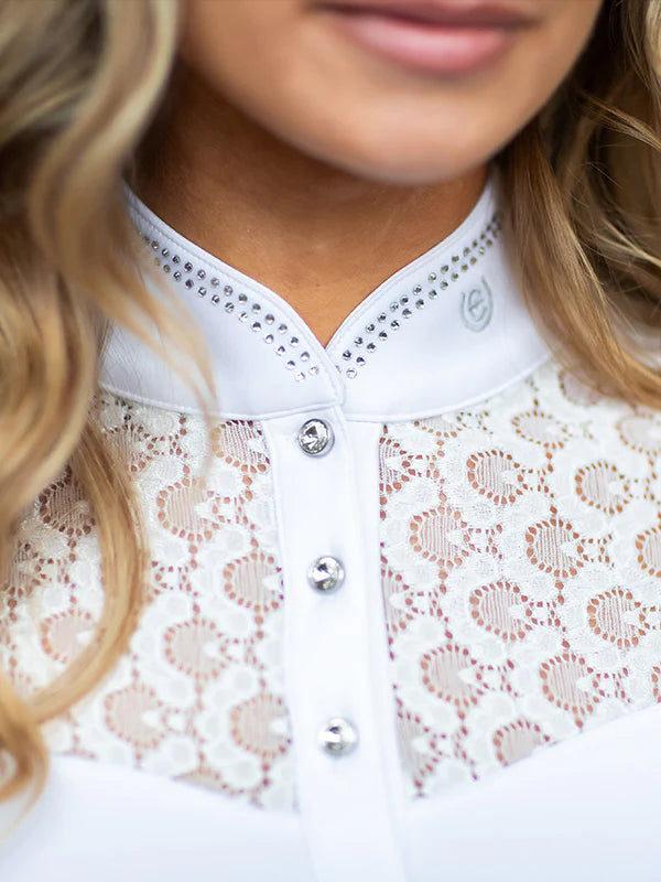 Equestrian Stockholm Crystal Champion Competition Top White