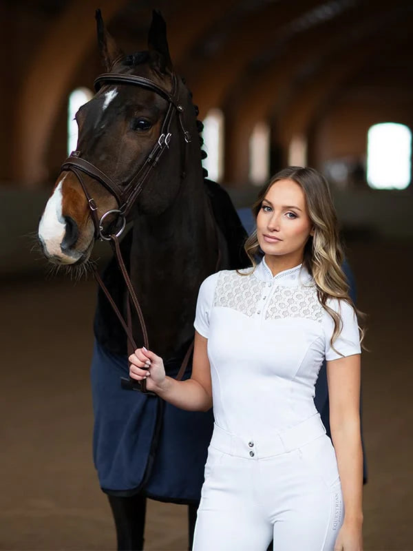 Equestrian Stockholm Crystal Champion Competition Top White