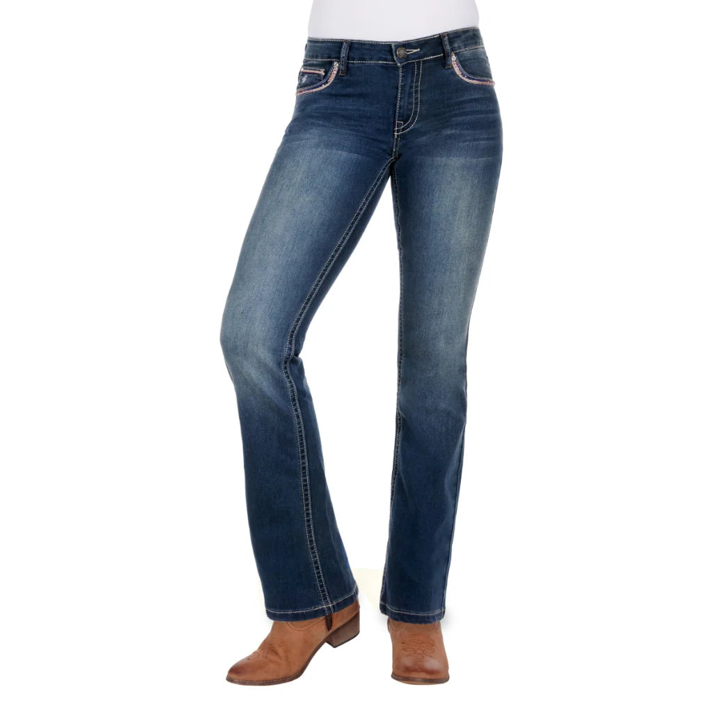 Pure Western Women's Emma Boot Cut Jean 32" Leg