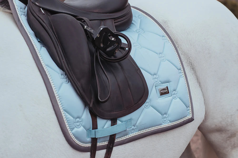 Equestrian Stockholm Dressage Saddle Pad Ice Blue Pearl