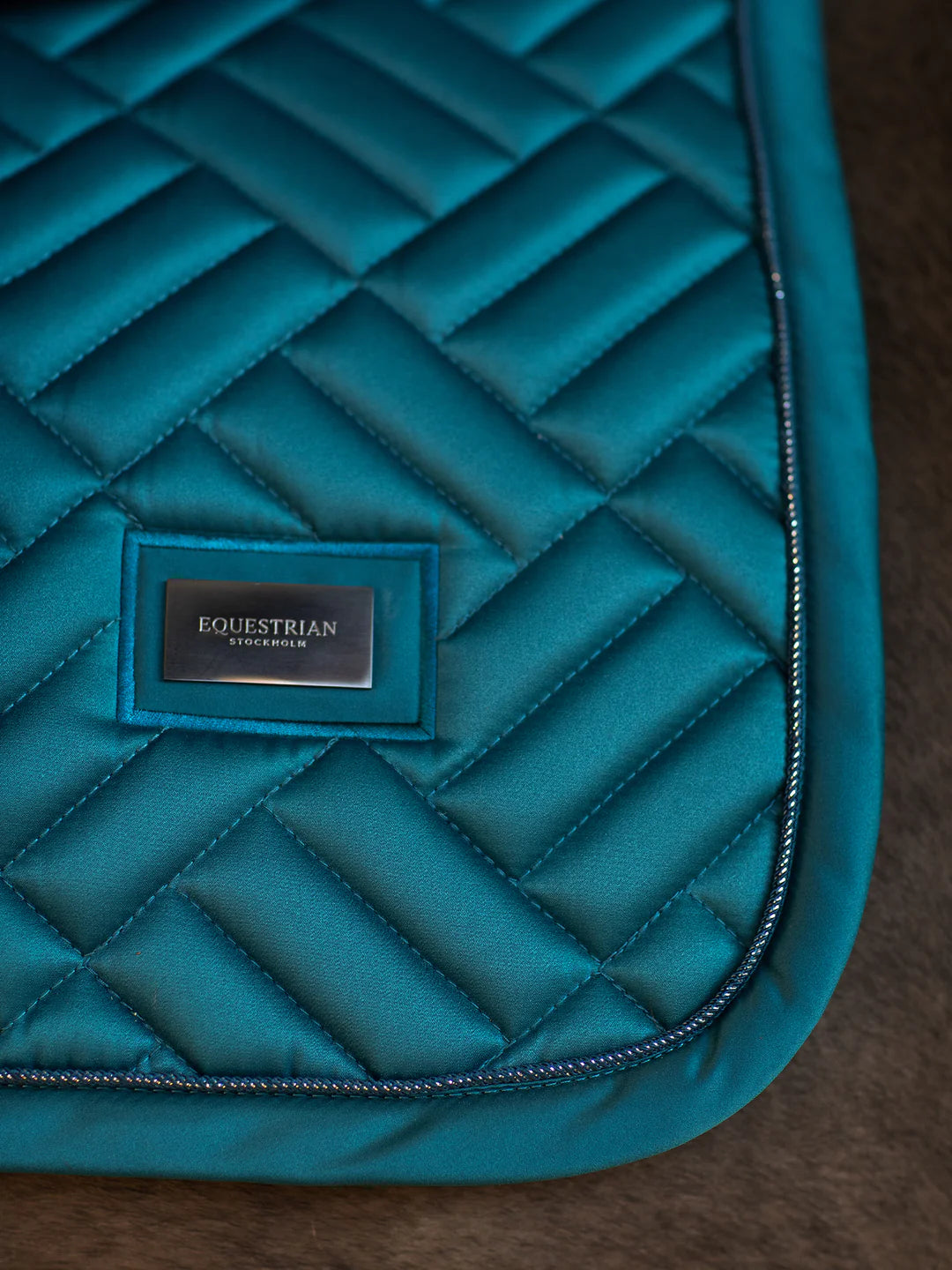 Equestrian Stockholm Jump Saddle Pad Modern Teal Blue