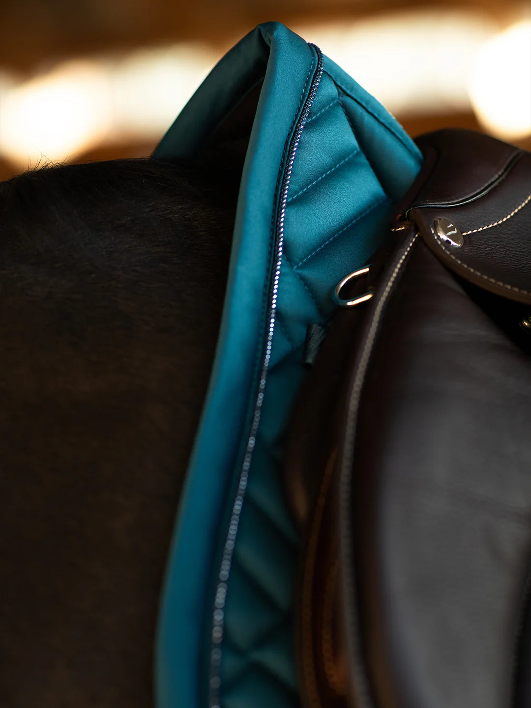 Equestrian Stockholm Jump Saddle Pad Modern Teal Blue