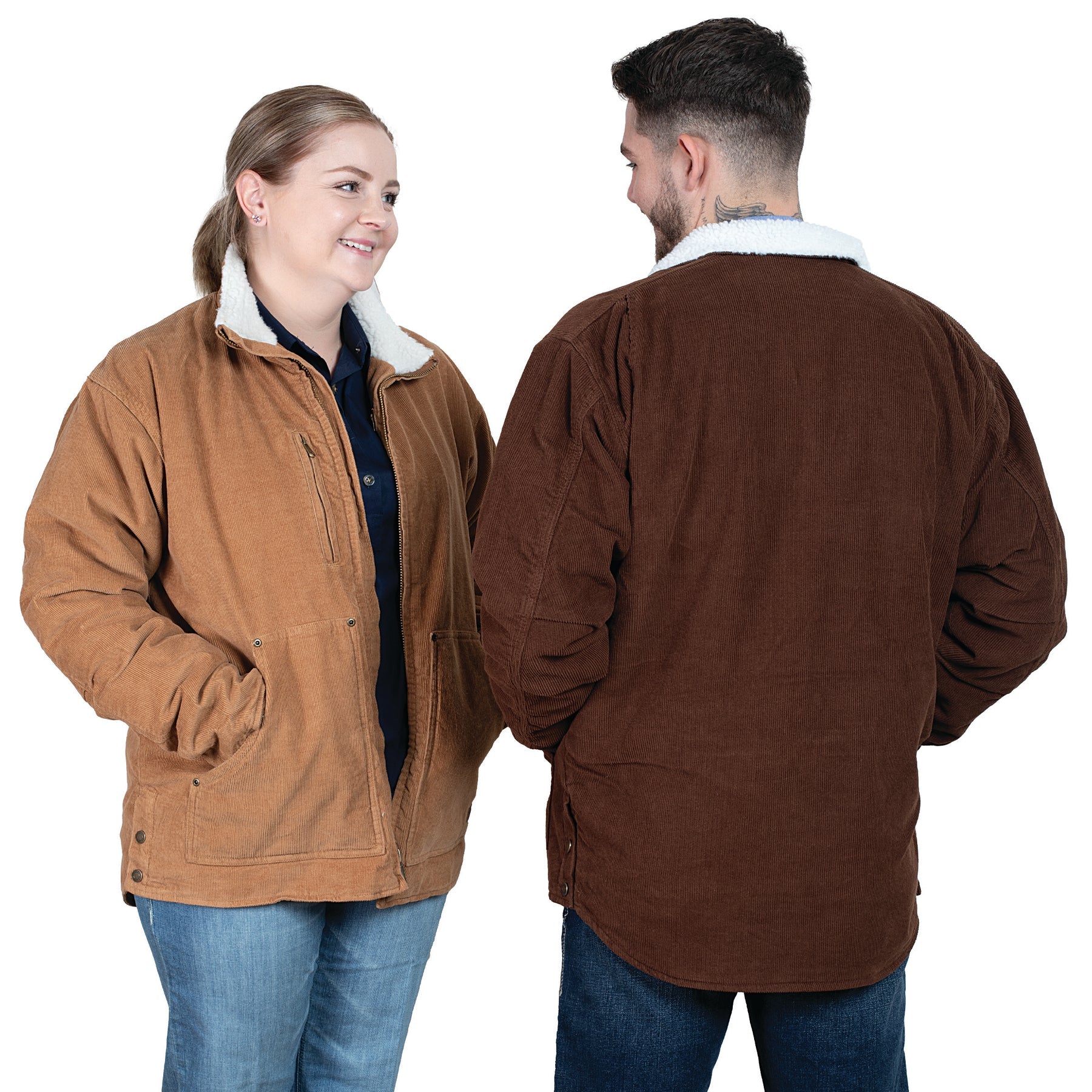 Just Country Diamantina Sherpa Jacket Caramel