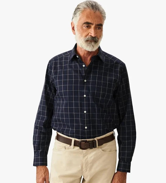 RM Williams Collins Shirt Navy/White/Red