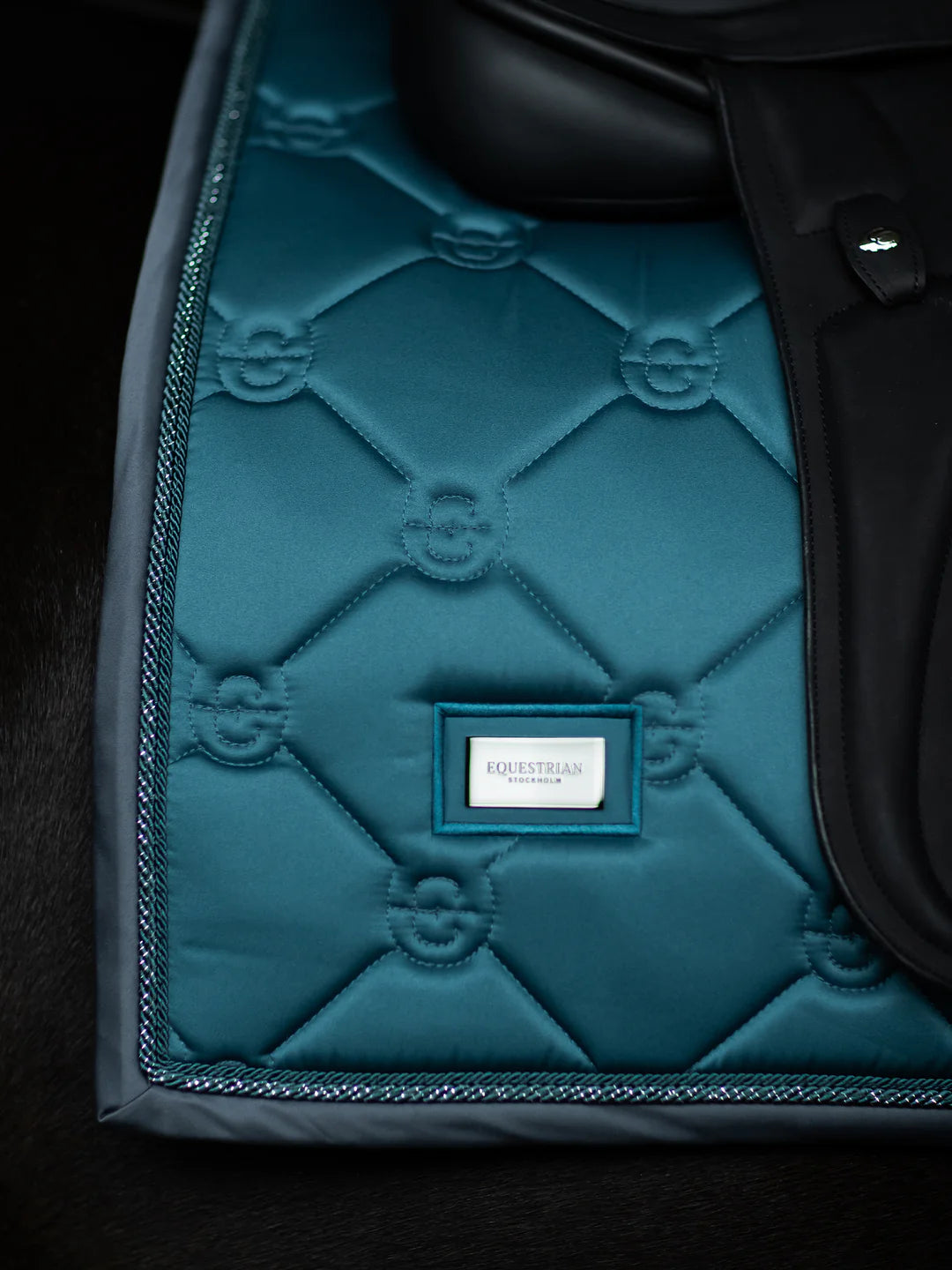 Equestrian Stockholm Dressage Saddle Pad Teal Blue