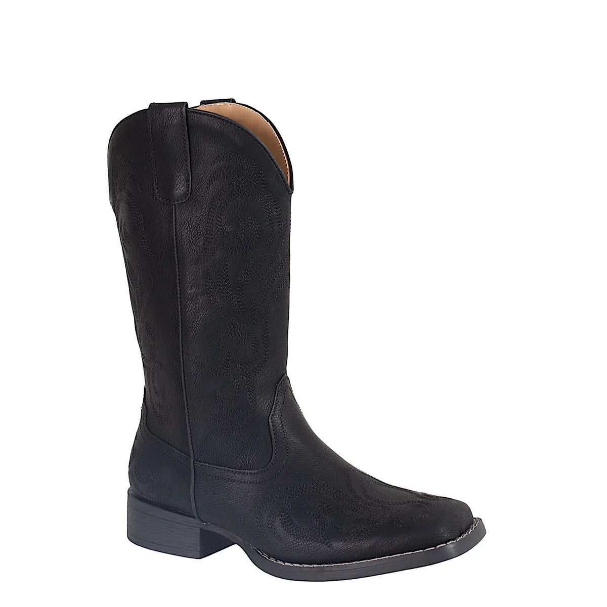 Roper Women's Riley Square Toe Western Boot Black