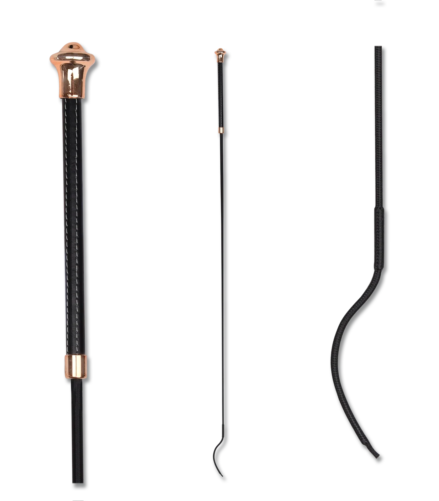 Waldhausen Whip Dressage Noblesse Black Rose Gold 120cm