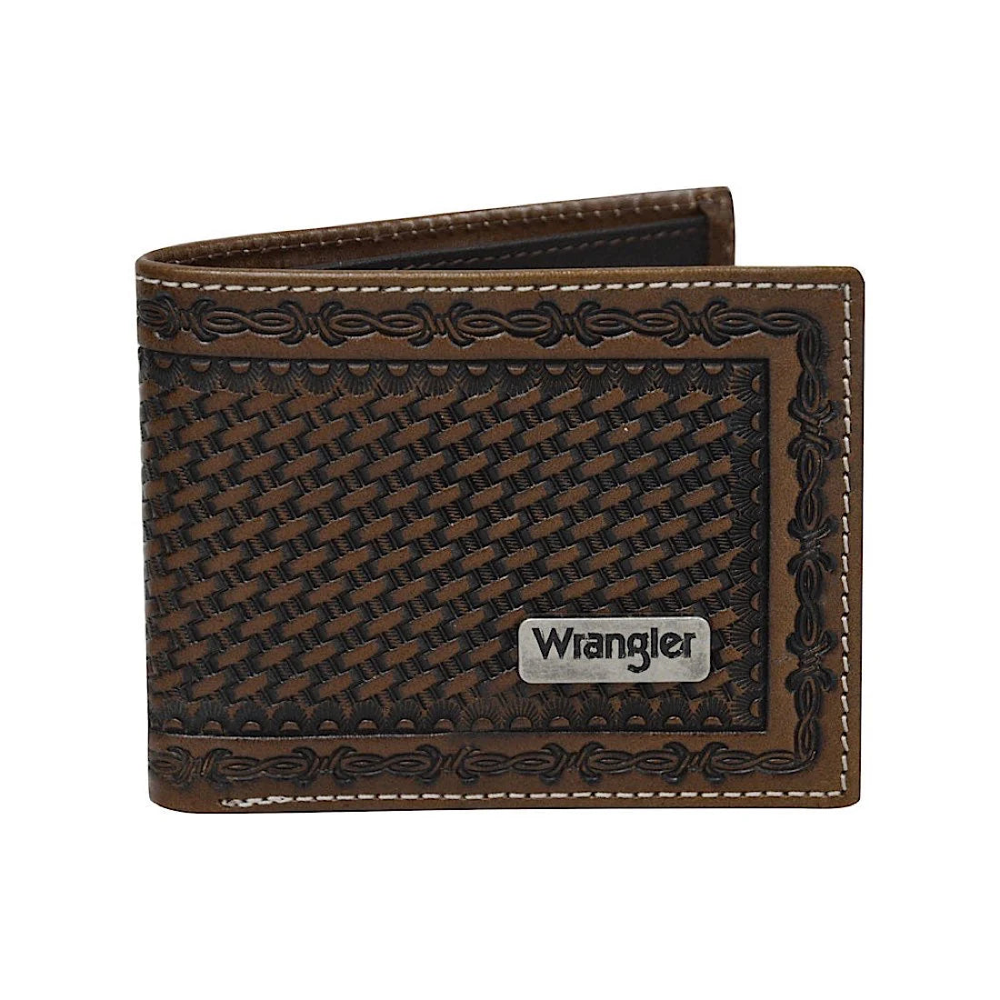 Wrangler Men's Trevor Bifold Wallet Dark Tan/Coffee